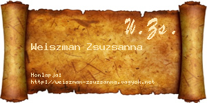 Weiszman Zsuzsanna névjegykártya