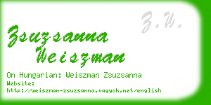 zsuzsanna weiszman business card